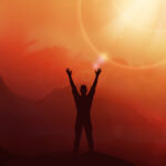 Powerful Ways to Strengthen Your Faith and Stay Motivated Daily Vector,Illustration,With,Man,On,Mountains.,Hands,Up.,Christian,Prayer