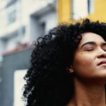 Believing,African,American,Woman,Feeling,Presence,Of,Higher,Power,,Inspired