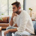 Healing From Financial Fear Through Faith: A Biblical Path to Peace, Provision, and Lasting Security Thinking,,Crisis,And,Man,In,Home,With,Stress,For,Bankruptcy,